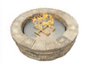 Warming Trends Universal Circular Gas Paver DIY Fire Pit Kit: As shown with circular aluminum plate and crossfire brass burner kit. 