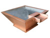 Grand Effects Square Builder Series Fire And Water Feature: Fire bowl shown in the smooth copper finish. 