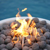 The Outdoor Plus Sedona Concrete Fire Bowl: Shown in the Limestone white finish.