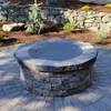 Aluminum Fire Pit Lid Powder Coated Gray With Two Stainless Steel Handles.