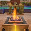 Grand Effects Water And Fire Square 360 Spill Water and Fire Bowl: As shown in the Artisan Series smooth copper finish and the Perfect Flame Burner