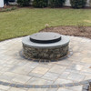 Custom 40" Aluminum Fire Pit Lid With 4" Sides by Yard Couture: Fire pit cover shown with the oil rubbed bronze finish and two stainless steel handles.