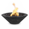 The Outdoor Plus Cazo GFRC Wood Fire Bowl: Finish shown in the black ebony .