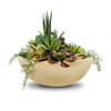 TOP Sedona GFRC concrete planter vanilla finish. 