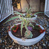 GFRC Concrete Sedona Planter by The Outdoor Plus: As shown Rustic Gray Finish. 