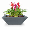Maya Concrete Planter By The Outdoor Plus: As shown GFRC concrete pot in the gray finish.