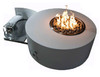 Isla Propane Fire Pit Table With Hidden Tank:  As shown powder coated 304 stainless steel and concealed propane tank door.