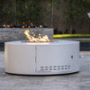 Isla Propane Fire Table with Hidden Tank: As shown stainless steel with the white powder coated finish.