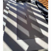 Rectangular Aluminum Fire Pit Cover: As shown powder coated black with one stainless steel handle. 