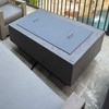 Black Custom Aluminum Fire Pit Lid: As shown with two stainless steel handles.