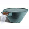 Concrete Water Spill Bowl by Slick Rock: Seafoam Finish