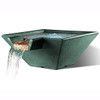 Slick Rock Concrete Square GFRC Water Feature: As shown in the seafoam finish.