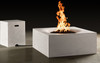 Slick Rock Horizon Concrete Fire Pit Table: Shown in the GFRC Great White Finish.