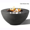 Slick Rock Oasis Concrete Fire Bowl: As shown in the gray GFRC finish.