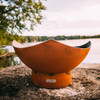 Manta Ray Fire Pit Are Bowl - Product photo shown in the natural rust 1/4 inch carbon steel.