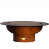 Fire Pit Art Saturn Fire Pit Bowl - As shown 40" diameter in the carbon steel rust finish with the matching lid option.