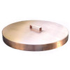 Yard Couture Round Copper Fire Pit Lid - As shown in 14g copper with single handle and 3 in sides