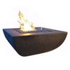 Legacy Square Gas Fire Pit By Fire By Design - As shown 48 inch in the GFRC Concrete Beechwood Finish