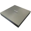 Yard Couture Square Aluminum Fire Pit Cover: Fire pit lid shown in the charcoal gray powder coated finish with 4 inch sides.
