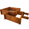 Yard Couture Maze Corten Steel Through Open Bottom Modular Raised Planter 