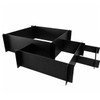 Yard Couture Maze Black Powder Coated Aluminum Through Open Bottom Modular Raised Planter 