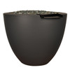 Fire By Design Round 30 Inch Legacy Fire And Water Vase. GFRC Dark Walnut Finish
