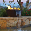 Fire By Design Legacy Fire And Water Bowl: As shown GFRC concrete with the dark walnut finish.