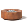 Formed Cylinder Gas Fire Table by Ore Inc - As shown in the corten steel natural rust finish