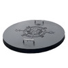 Stainless Steel Compass Fire Pit Snuffer Lid. As shown 2" rise in the black finish. 