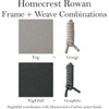 Rowan Homecrest Seating Collection Weave and Frame Color Combination 
