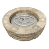 The Outdoor Plus round stainless steel gas bullet burner paver kit