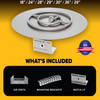The Outdoor Plus round paver kit with the stainless steel bullet burner. 