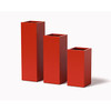 12" Column Planters Group - shown in red powder coated aluminum