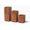 18' Column Planters: Shown in Cor-Ten Steel Natural Rust Patina.