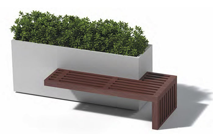 Linear Planter Bench