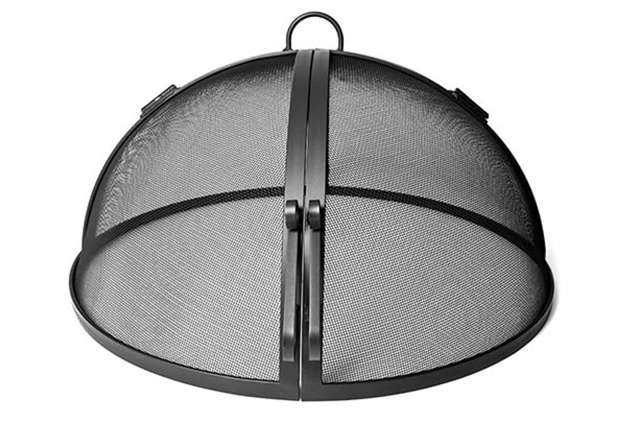 Hinged Round Fire Pit Spark Screen Sizes 20 60 Yard Couture