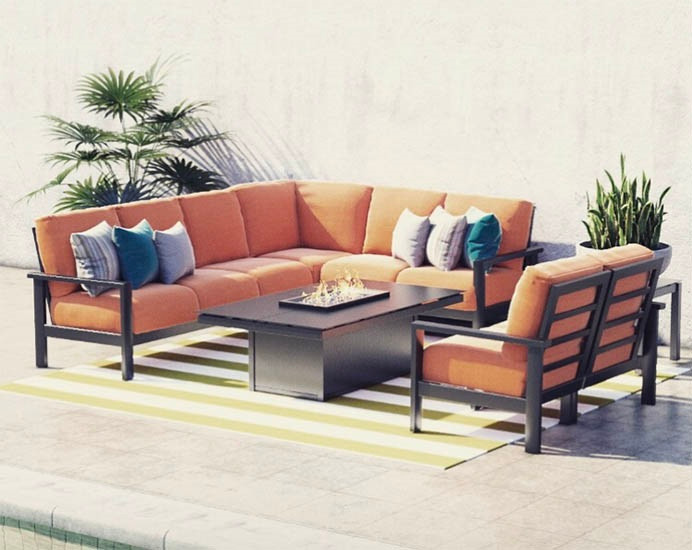 Homecrest Elements Modular Cushion Sectional Patio Set