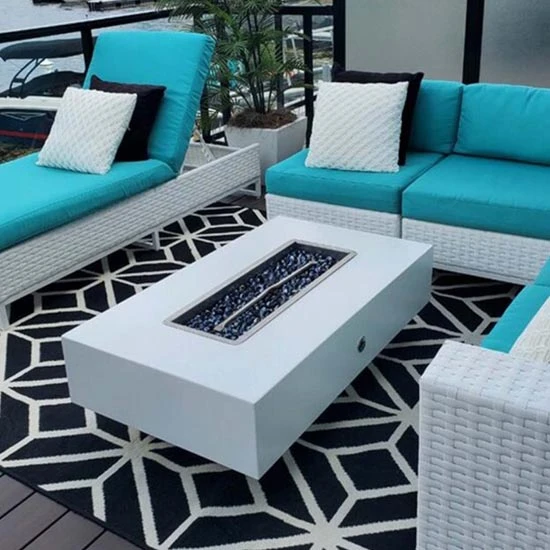 The Outdoor Plus Cabo GFRC Concrete Linear Gas Fire Pit | Yard Couture