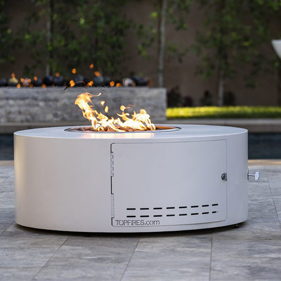 Isla Hidden Tank Propane Fire Table- Stainless, Corten or Copper Finish