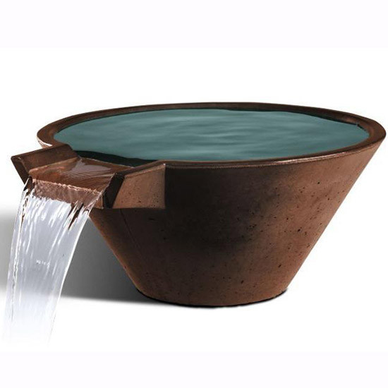 Slick Rock Concrete Cascade Water Planter Bowl - Thumbnail 2