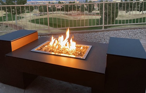 fire pit with self contained propane tank