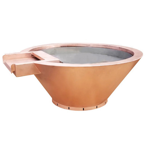 Grand Effects Round Builder Series Water And Fire Bowl: As shown in the smooth copper finish. 