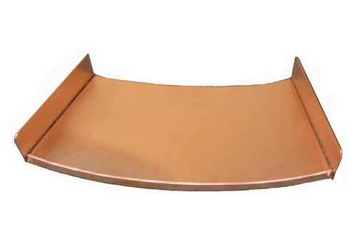 Yard Couture Radius Spillway: As shown in a polished copper finish.