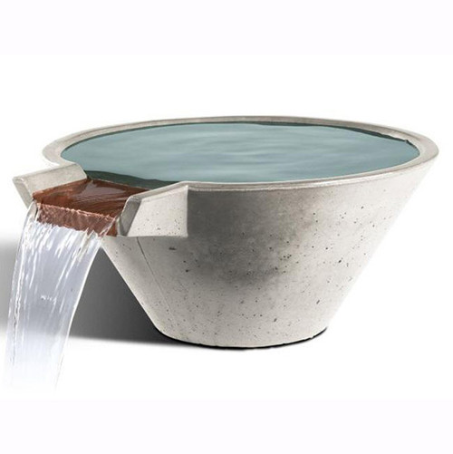 Slick Rock Conical Concrete Water Bowl: As shown in the GFRC great white finish.