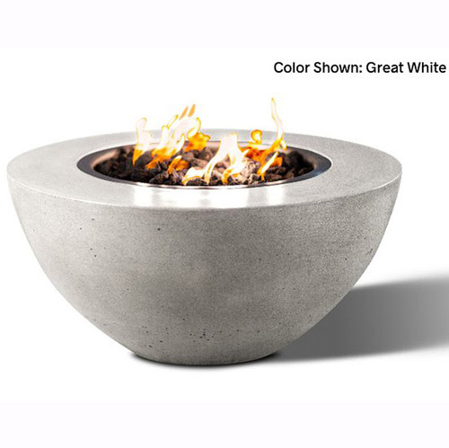 Concrete Oasis Fire Bowl: Shown in the great white finish.