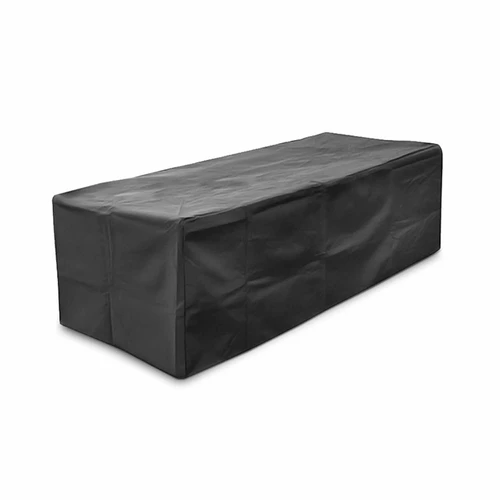 The Outdoor Plus Rectangular Fire Pit Cover, heavy-duty canvas construction for outdoor protection and durability.