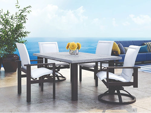 Low outdoor dining set store