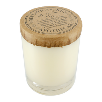 Seventh Avenue Apothecary White Tea and Fig 11 oz Glass Jar Candle | White