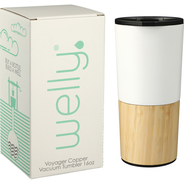 White - Welly® Copper Vacuum Tumbler with Gift Box | Hardgoods.ca