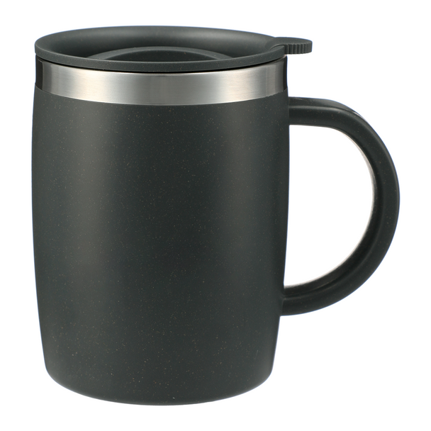 Dagon Wheat Straw Mug w/ Stainless Liner 14oz | Charcoal